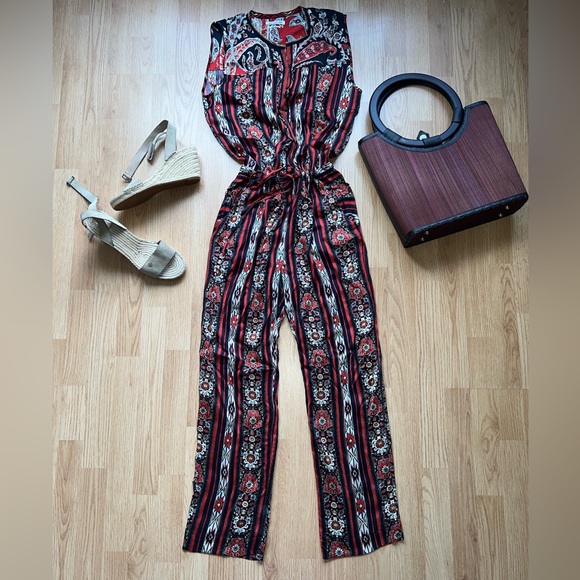 ISABEL MARANT ETOILE TAD PRINTED CREPE DE CHINE JUMPSUIT - Picture 7 of 13